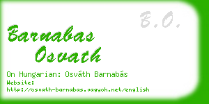 barnabas osvath business card